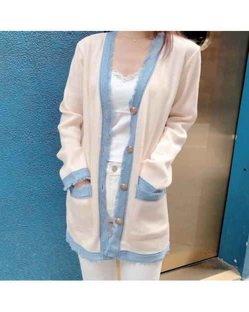 Creamy x Blue Cardigan