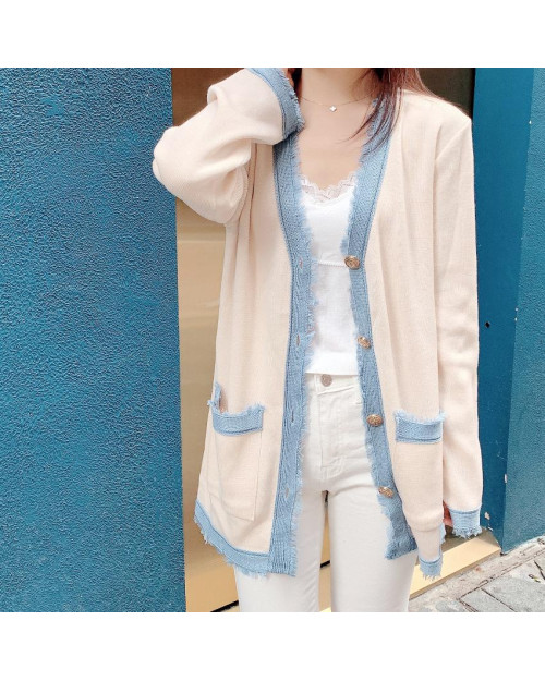 Creamy x Blue Cardigan