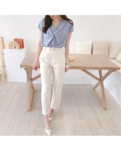 Vanilla Straight-Leg Pants