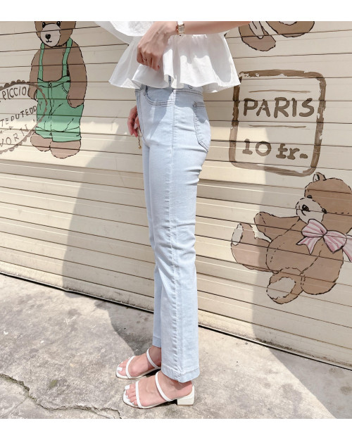 Light Blue Straight-leg Jeans