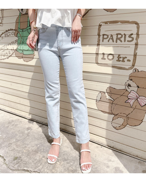 Light Blue Straight-leg Jeans