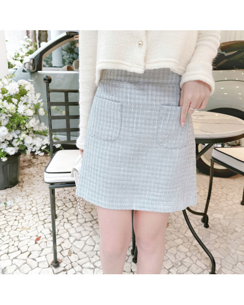 Pocket Soft Tweed Skirt 