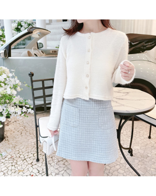 Pocket Soft Tweed Skirt 