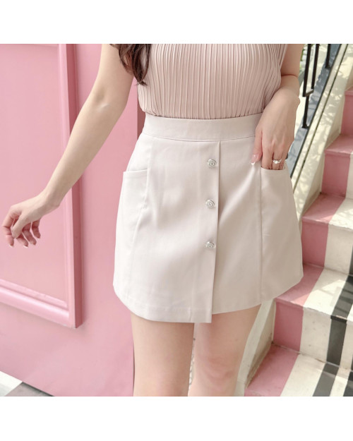 Pocket A-line Skirt Pants