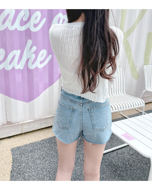 A-line Vintage Denim Shorts