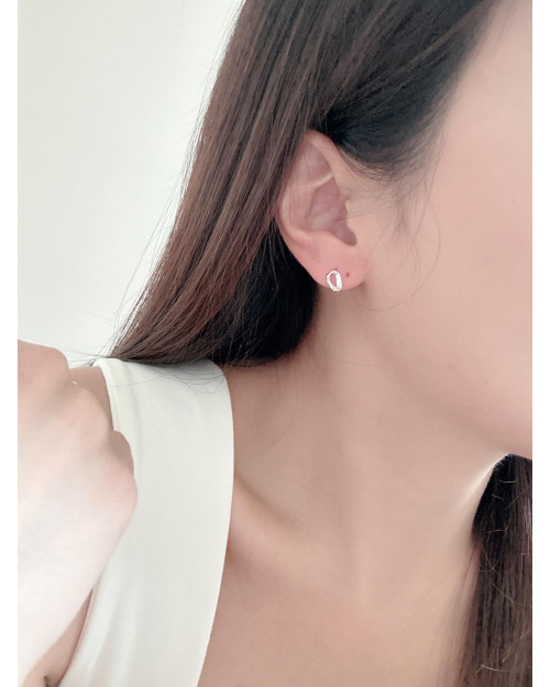 Oval Sliver Earrings