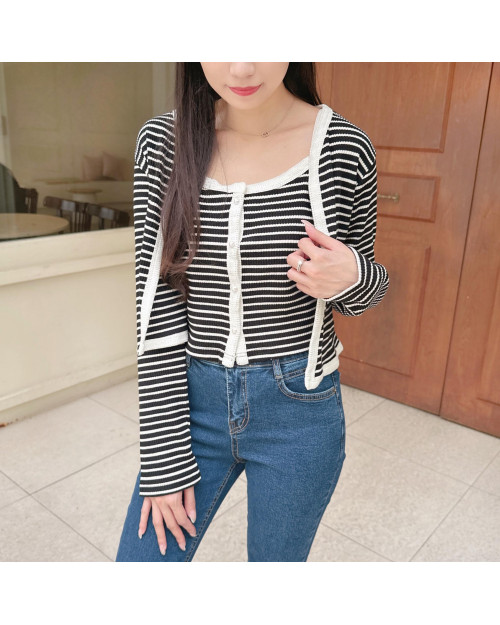 Pearl Button-down Striped Set