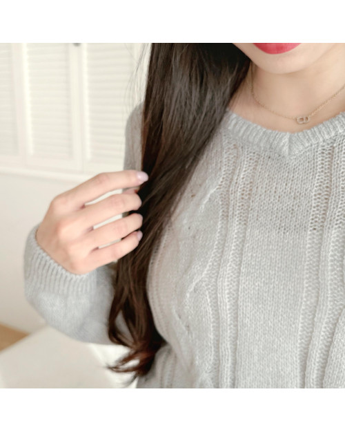 Morandi Cable Knit Top