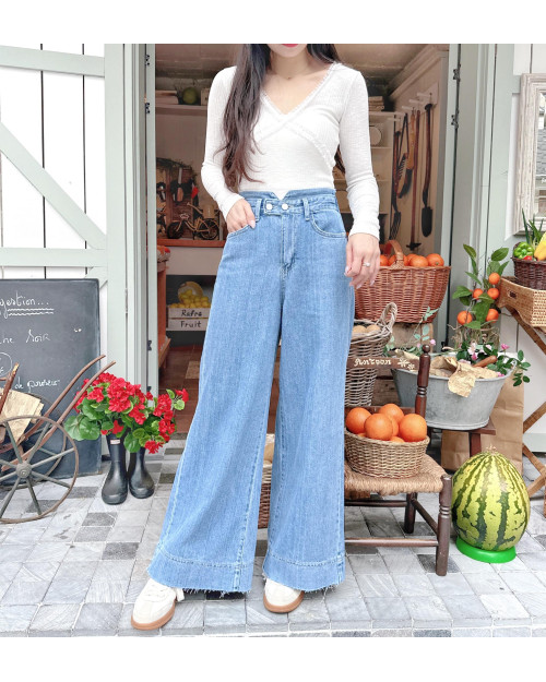 Corset Wide-leg Denim Jeans