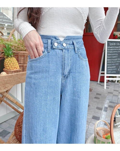 Corset Wide-leg Denim Jeans