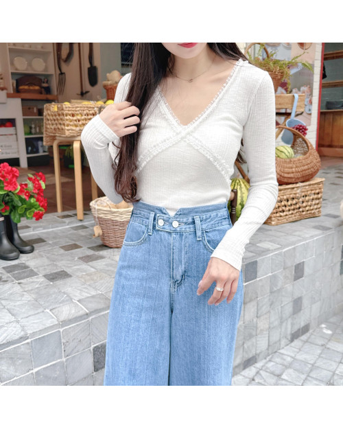 Corset Wide-leg Denim Jeans