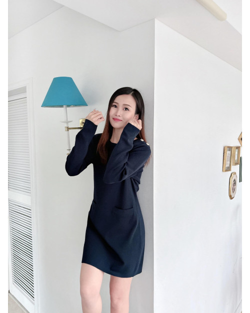 JEVIA Elegant Fine Knit Dress