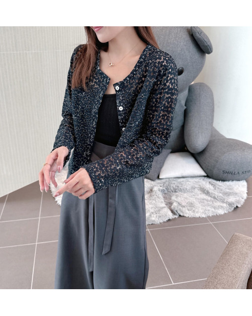 JEVIA Double Side Lace Jacket