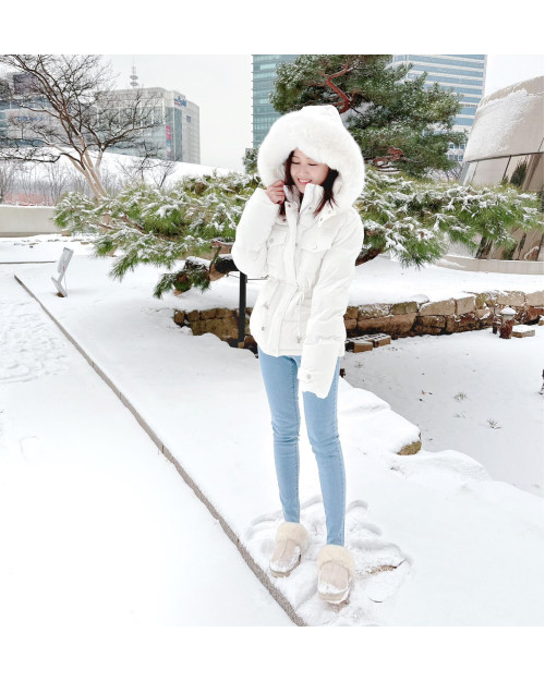   JEVIA Pastel Snow Down Jacket - 加長版