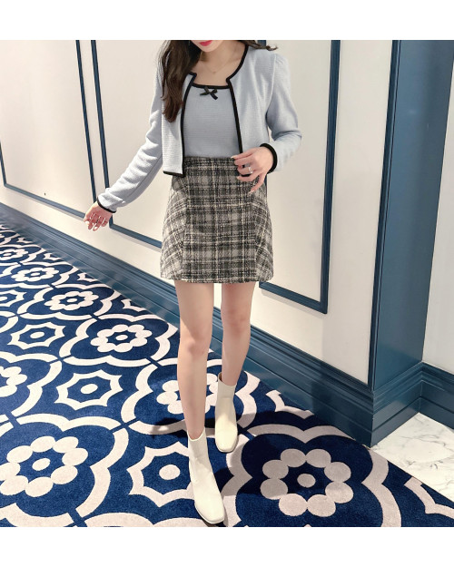 Cozy Plaid Skirt 