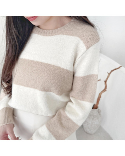 Two-tone Knit Top