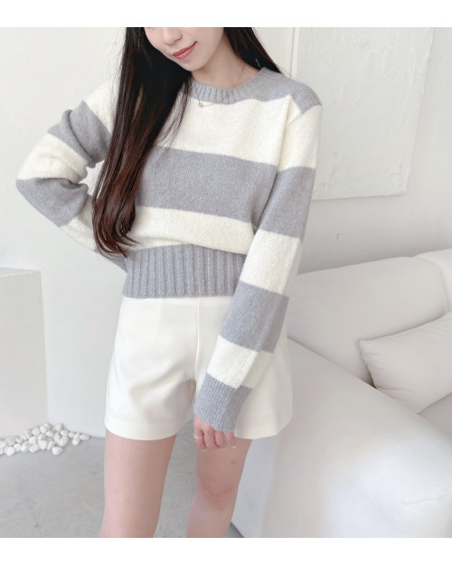 Two-tone Knit Top