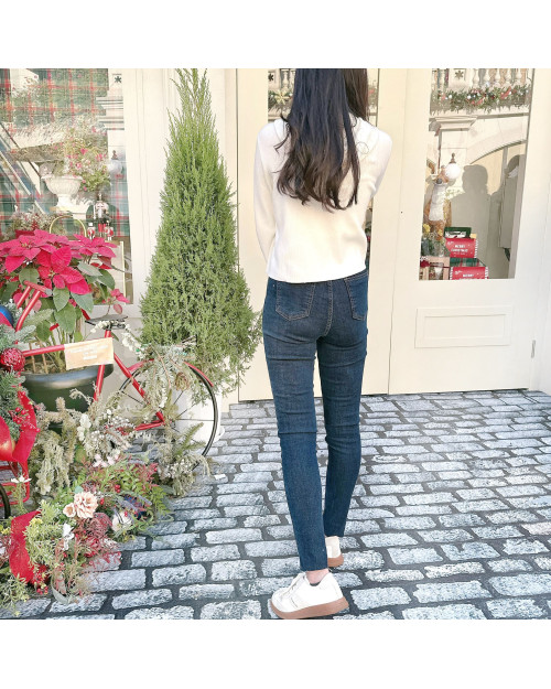 Button-down Denim Skinny  Jeans 