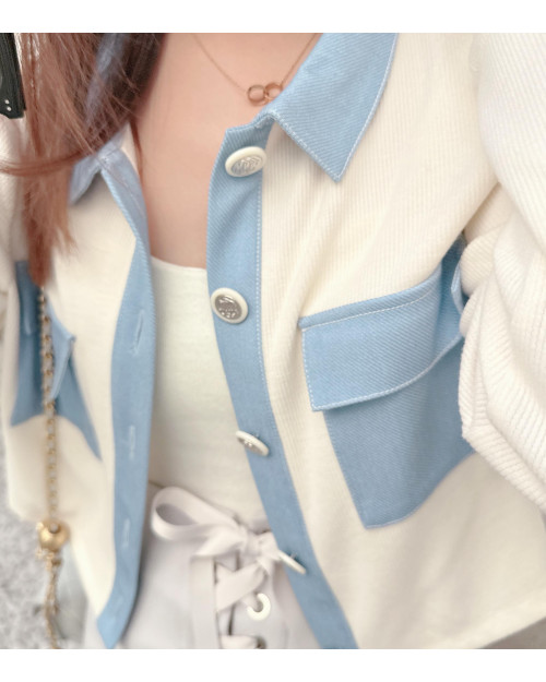 JEVIA Creamy x Denim Shirt