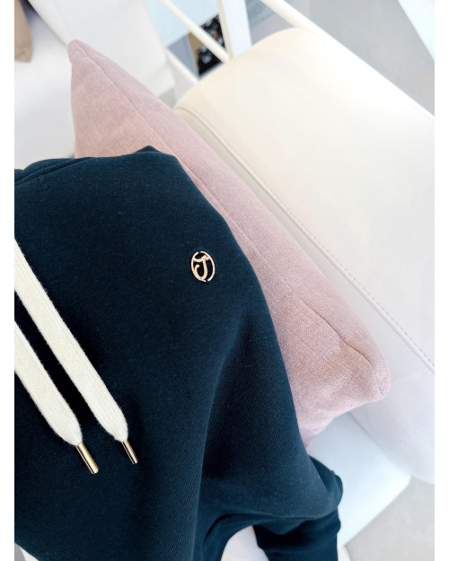 JEVIA Navy Fleece Hoodie